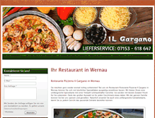 Tablet Screenshot of pizzeria-ilgargano.com